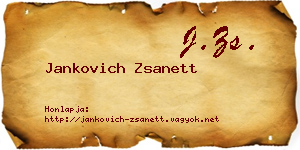Jankovich Zsanett névjegykártya